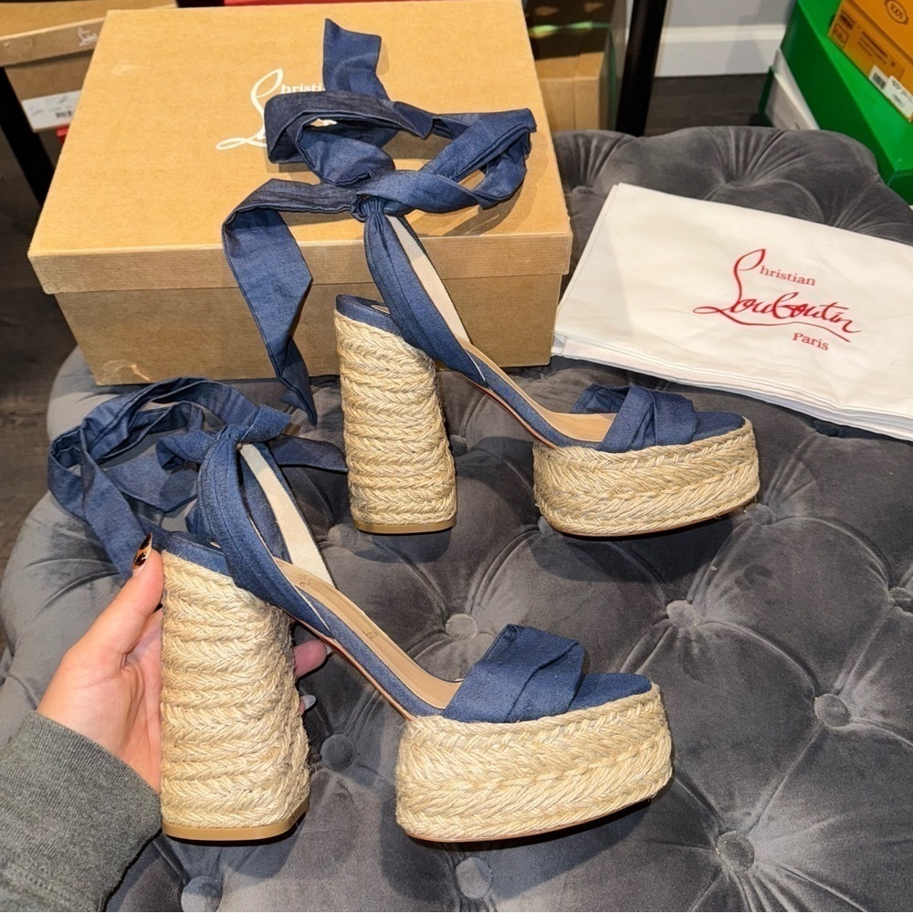 New Size 40 Christian Louboutin Mariza Du Desert Sandals - Picture 2 of 10